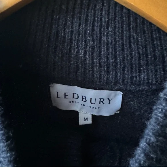 Ledbury navy blue merino wool sweater